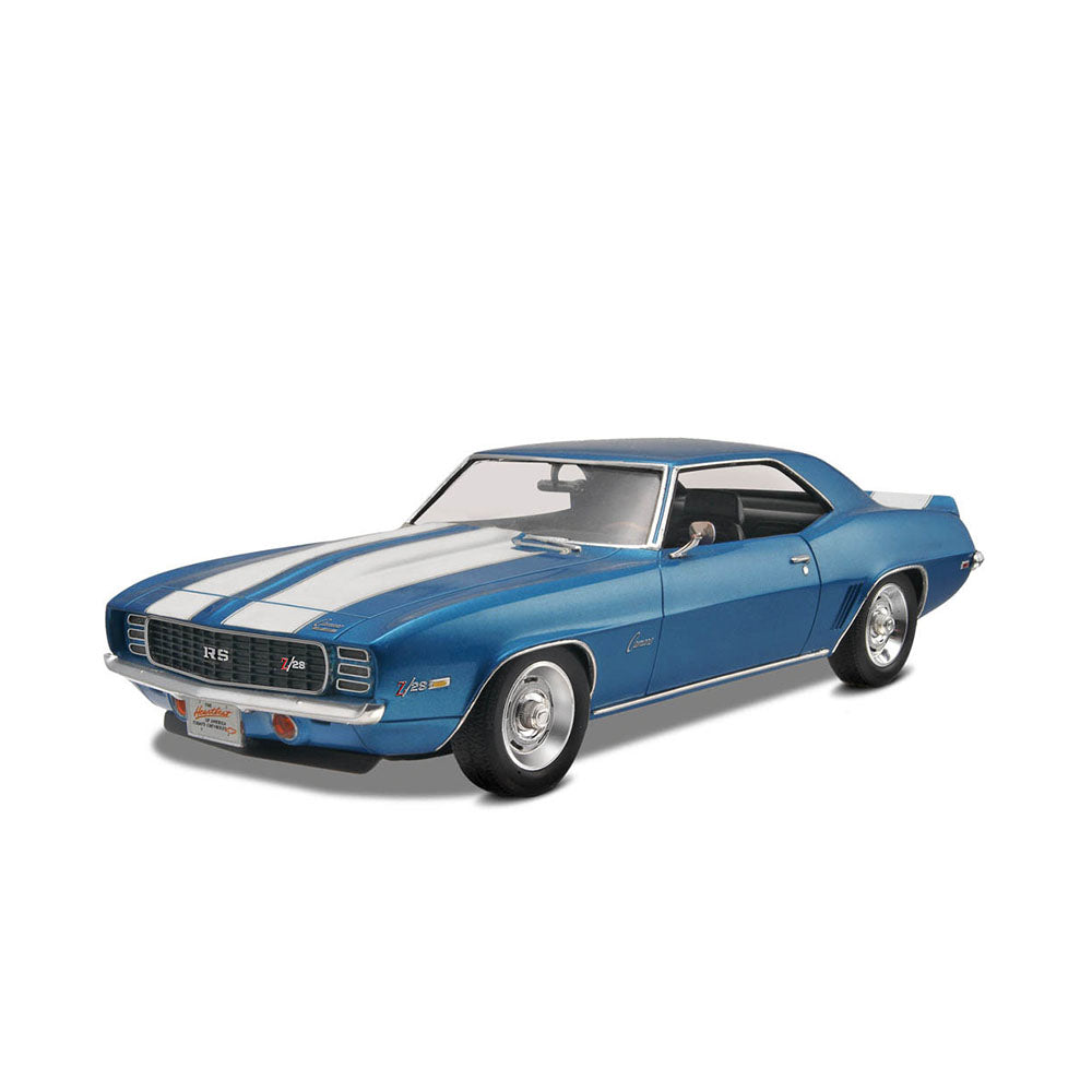 Revell Licensed 1:25 Scale 1969 Chevrolet Camaro Z/28 RS Blue Muscle Car With 113 Parts
