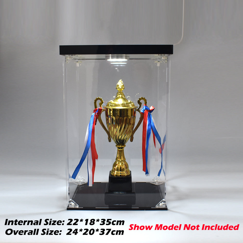 Acrylic Display Case With Led Circular Small Downlight For Cars & Figures Model