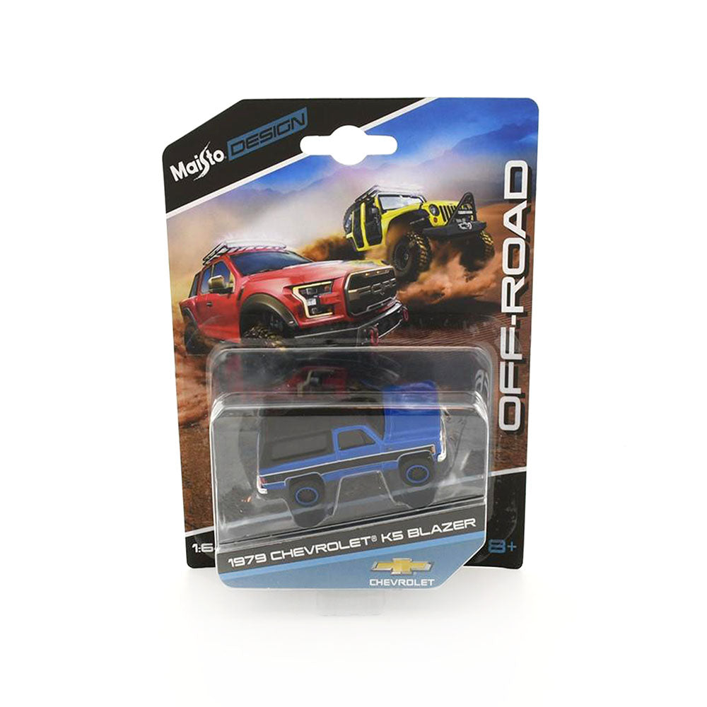 Maisto Licensed 1:64 Scale Design Chevrolet K5 Blazer 1979 Diecast Model Car Blue