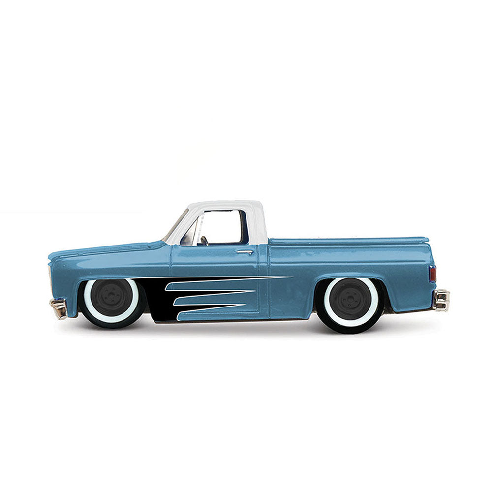 Maisto Licensed 1:64 Scale Design Chevrolet 1500 1987 Diecast Model Car Blue White