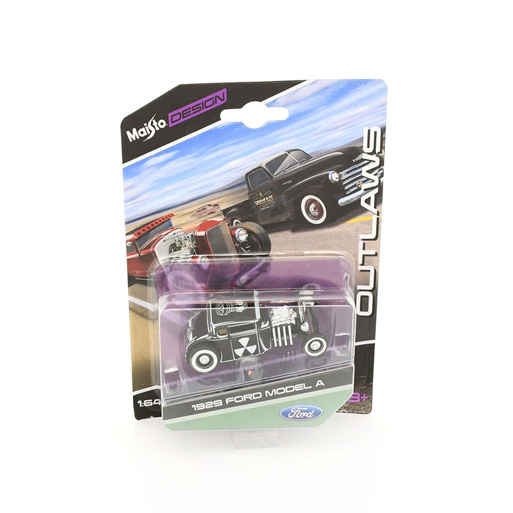 Maisto Licensed 1:64 Scale Design Ford Model A 1929 Diecast Model Car Black White