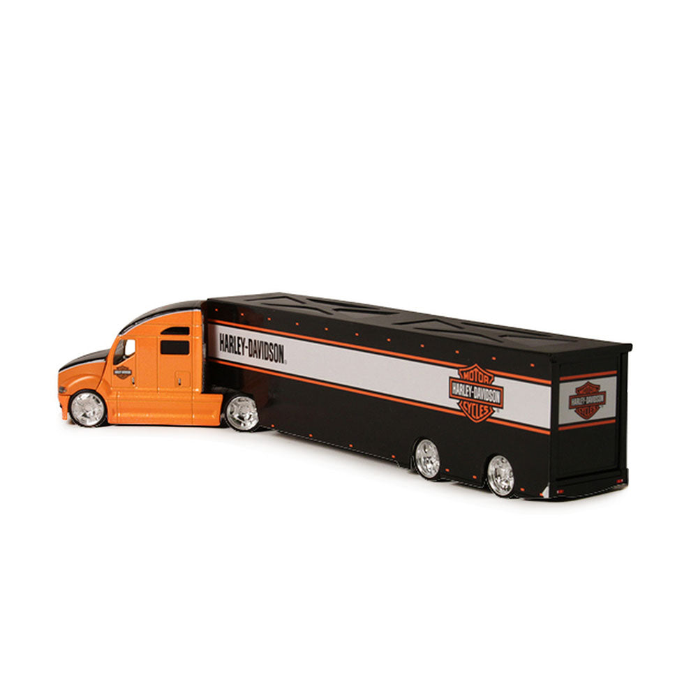 Maisto Licensed 1:64 Scale Harley Davidson Custom Hauler Diecast Model Truck Black White