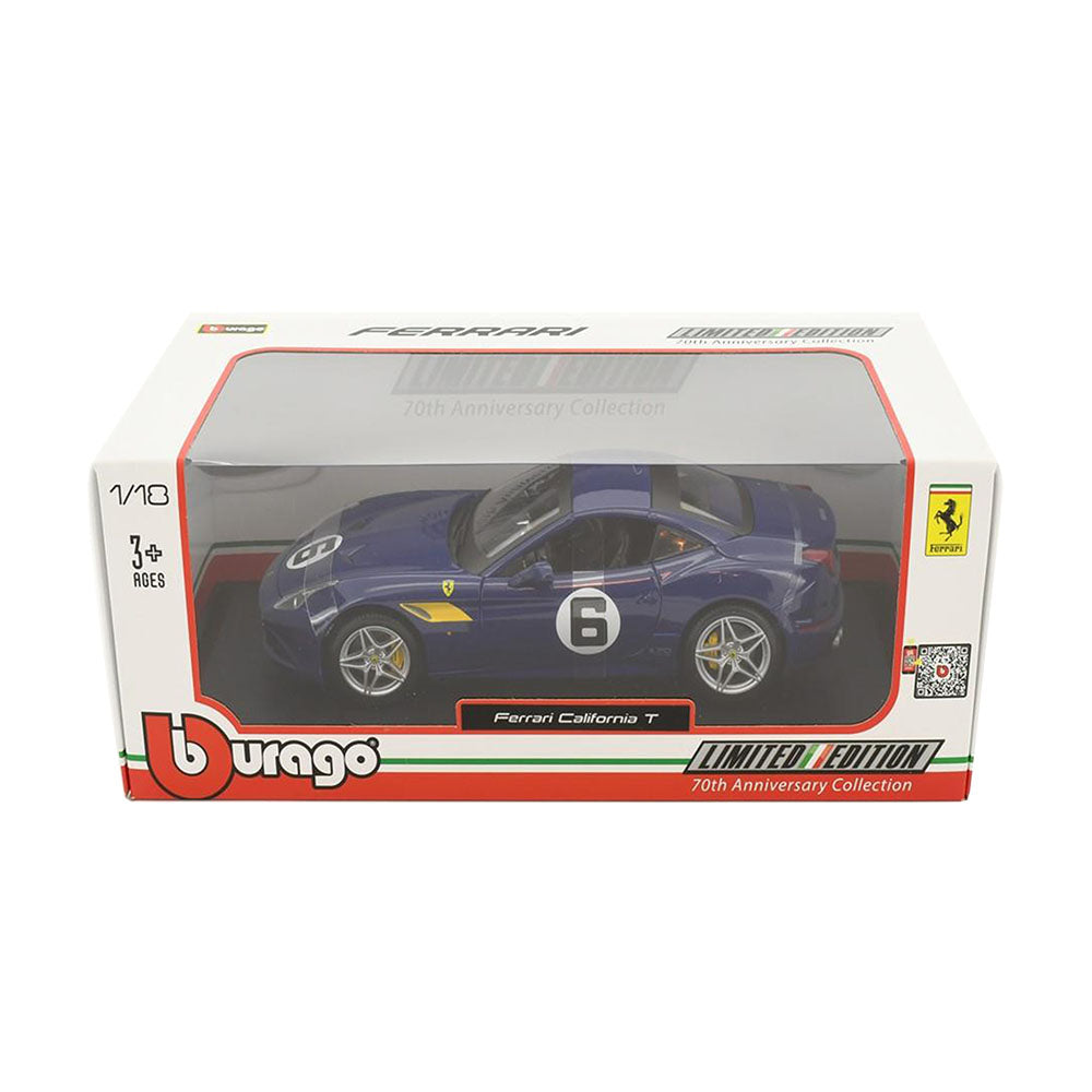 Bburago Licensed 1:18 Ferrari California T #6 The Sunoco Limited Edition Model Car