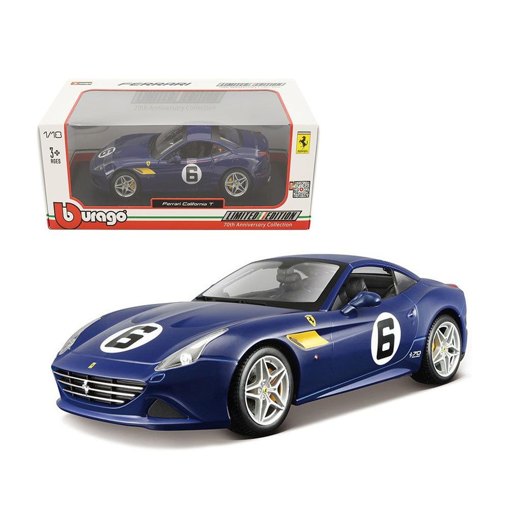 Bburago Licensed 1:18 Ferrari California T #6 The Sunoco Limited Edition Model Car