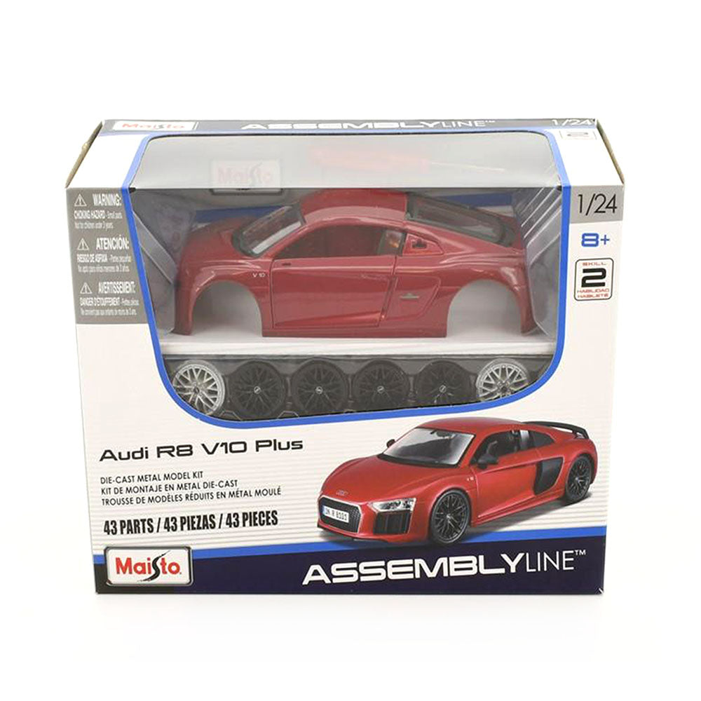 Maisto Licensed 1:24 Scale Assembly Line Audi R-8 V 10 Plus 2016 Diecast Model Car
