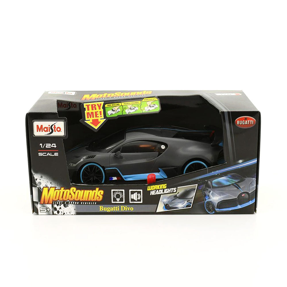 Maisto Licensed 1:24 Scale MotoSounds Bugatti Divo Model Car Grey