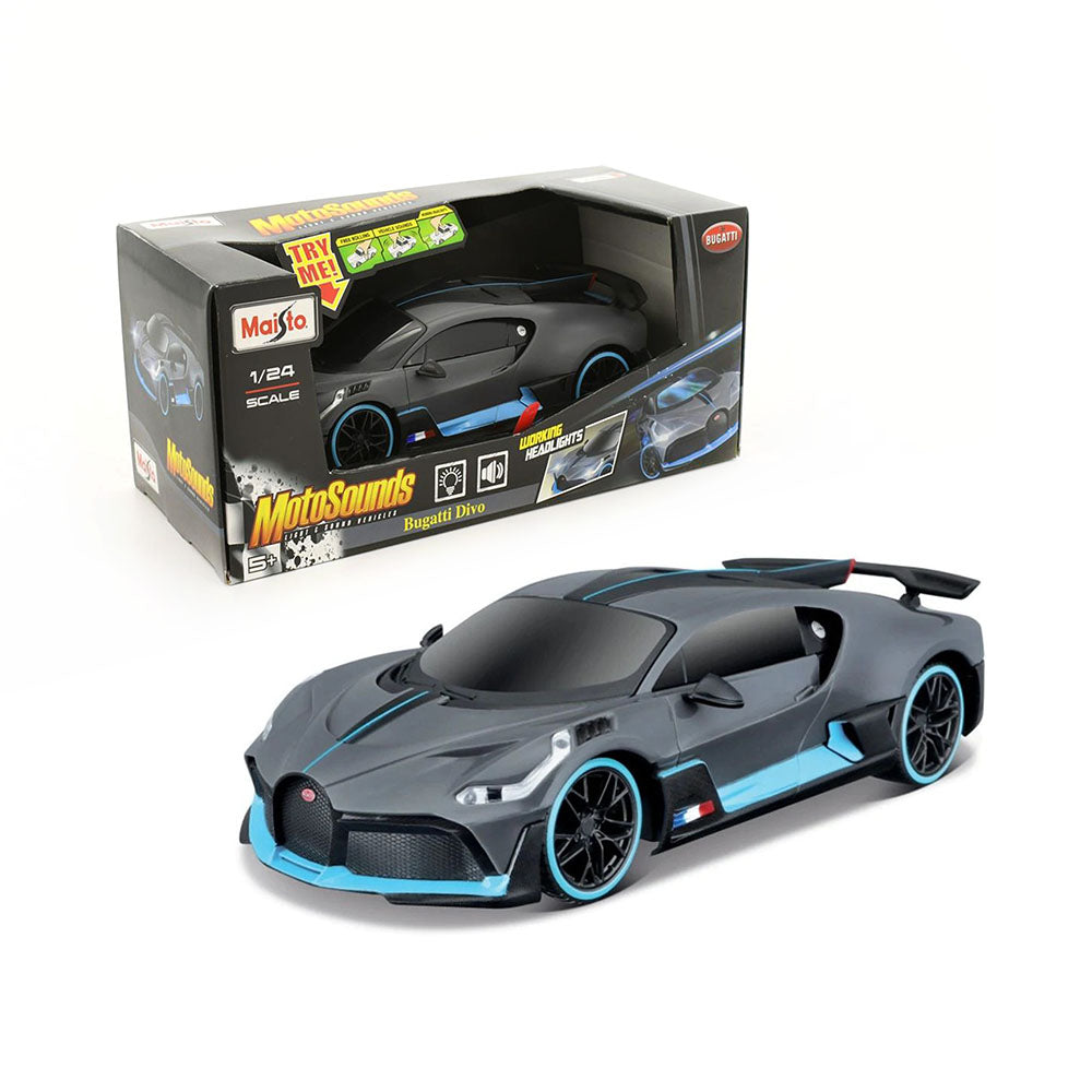 Maisto Licensed 1:24 Scale MotoSounds Bugatti Divo Model Car Grey