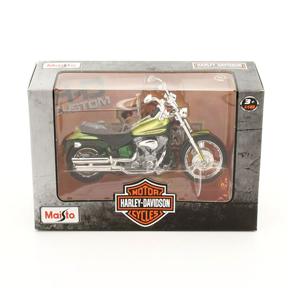 Maisto Licensed 1:18 Scale Harley Davidson Fxstdse CVO 2004 Diecast Model Toy Green