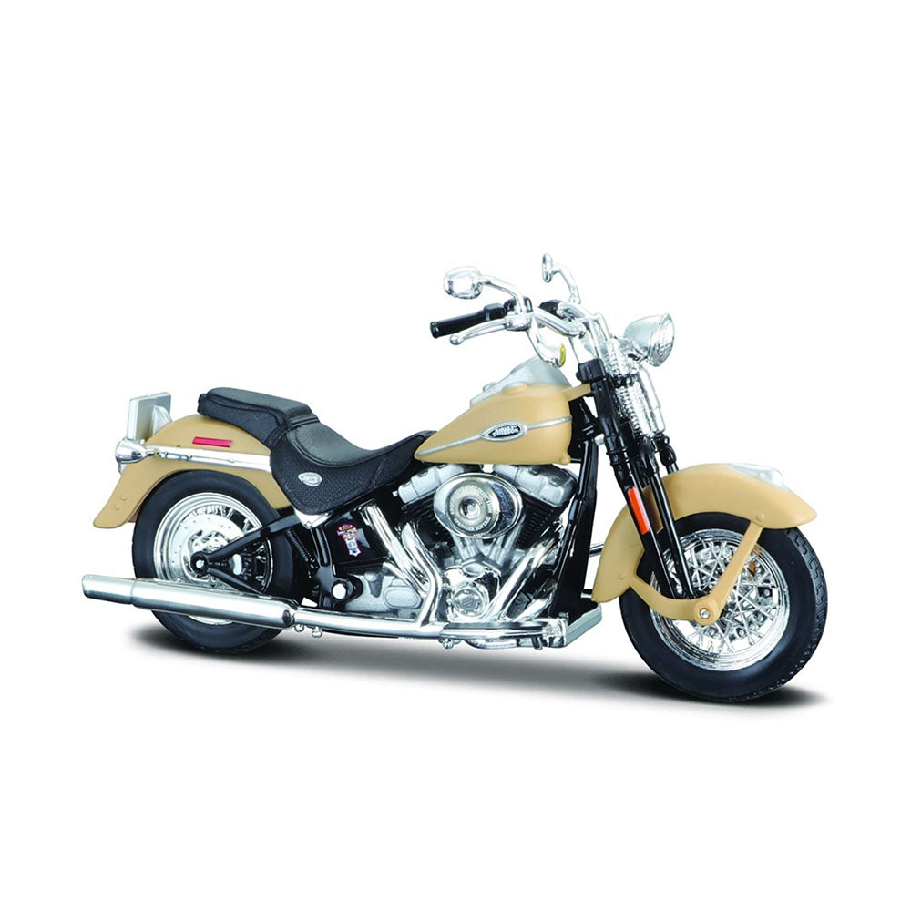 Maisto Licensed 1:18 Scale Harley Davidson Flstci Softail Springer Classic 2005 Diecast Model Toy Beige