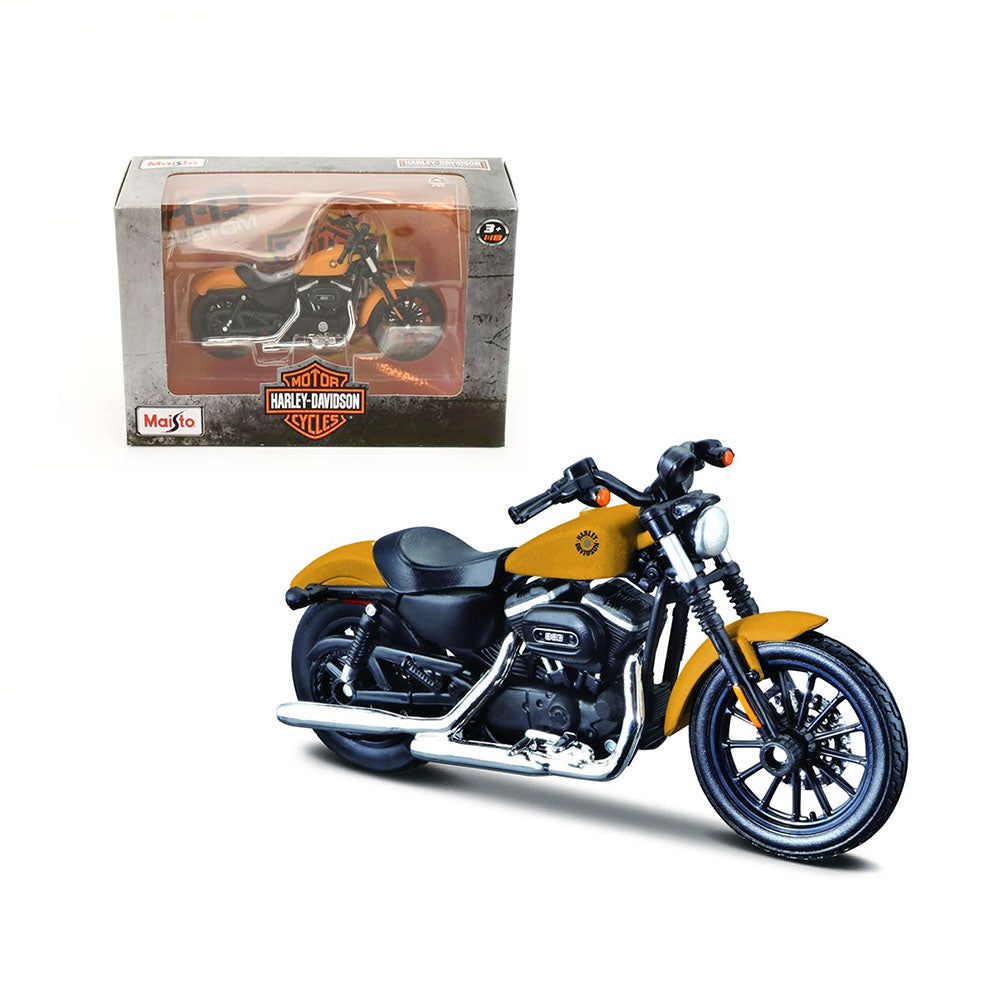 Maisto Licensed 1:18 Scale Harley Davidson Sportster Iron 883 2014 Diecast Model Toy Yellow