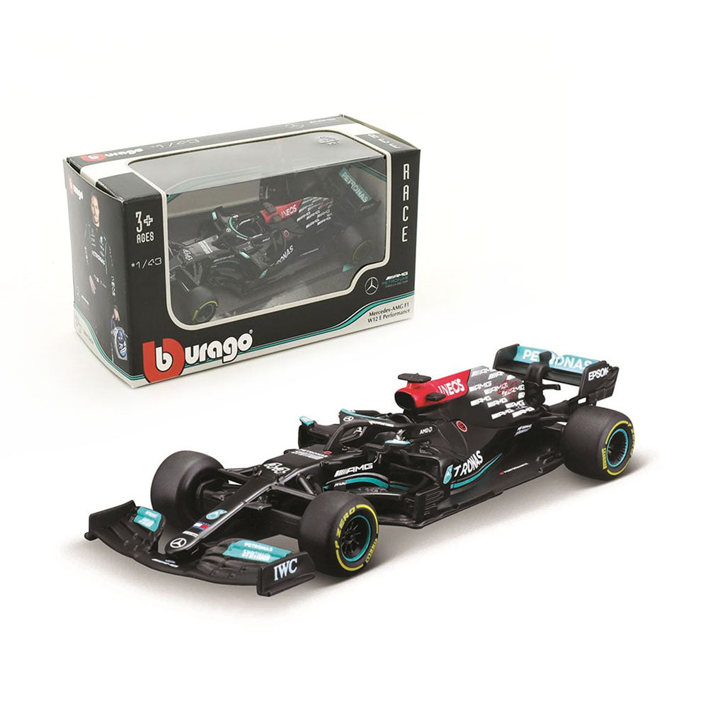 Bburago Licensed 1:43 Scale Mercedes AMG F1 W12 E-Perform #44 Hamilton 2021 Diecast Model Toy Car