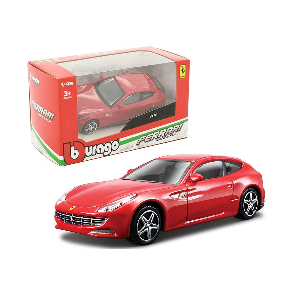 Bburago Licensed 1:43 Scale Race & Play Ferrari FF Diecast Model Car Red