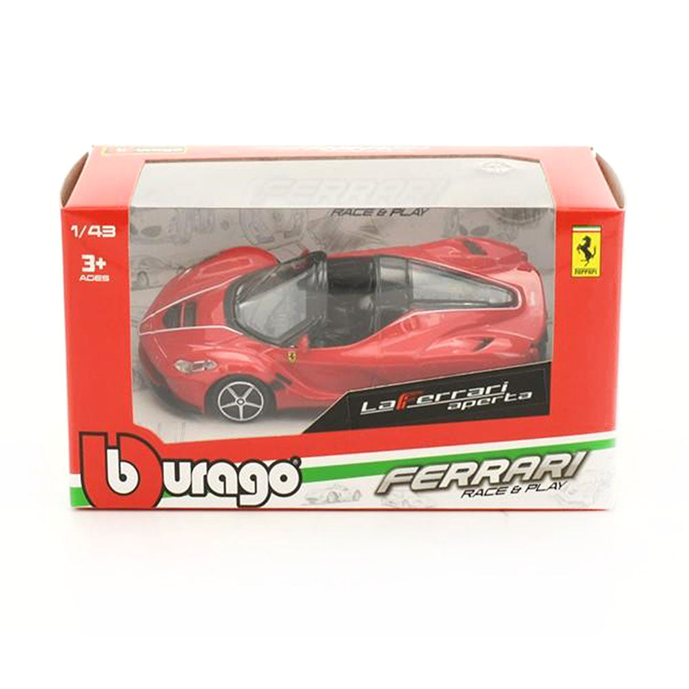 Bburago Licensed 1:43 Scale Race & Play LaFerrari Aperta Diecast Model Car Red