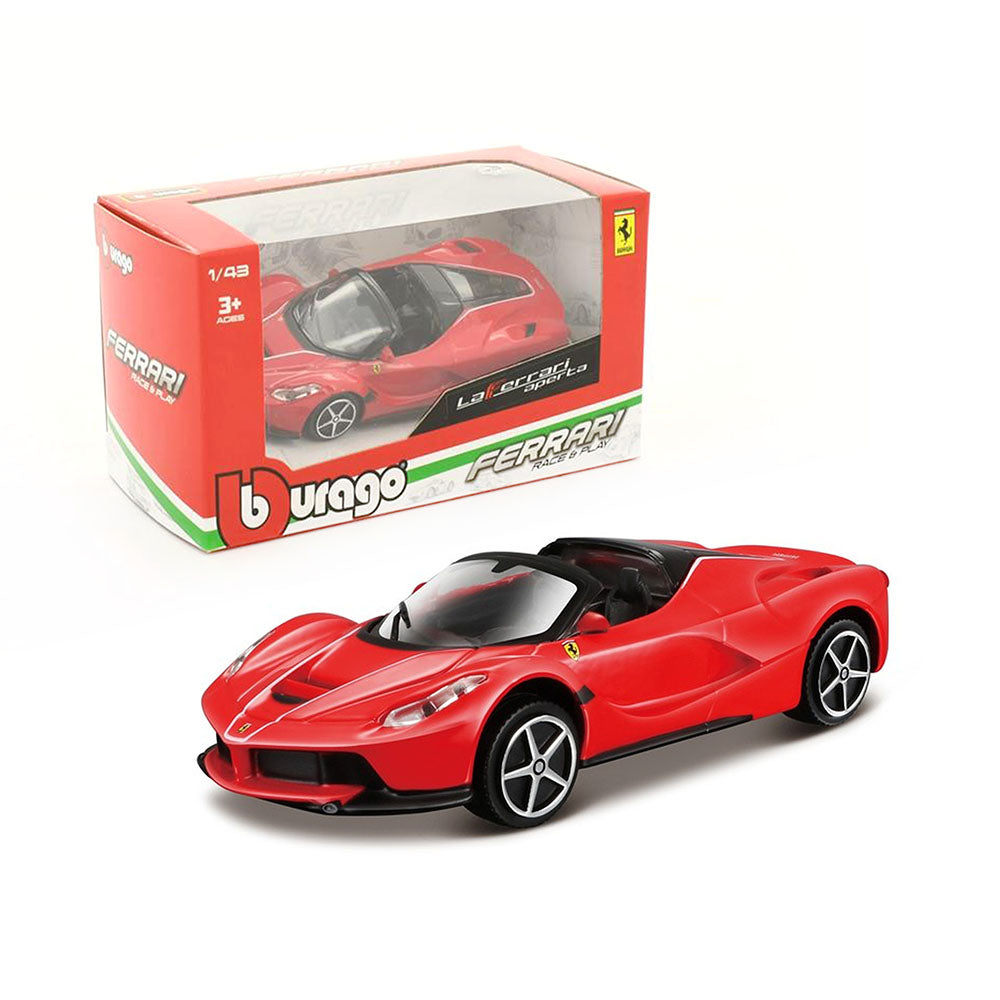 Bburago Licensed 1:43 Scale Race & Play LaFerrari Aperta Diecast Model Car Red