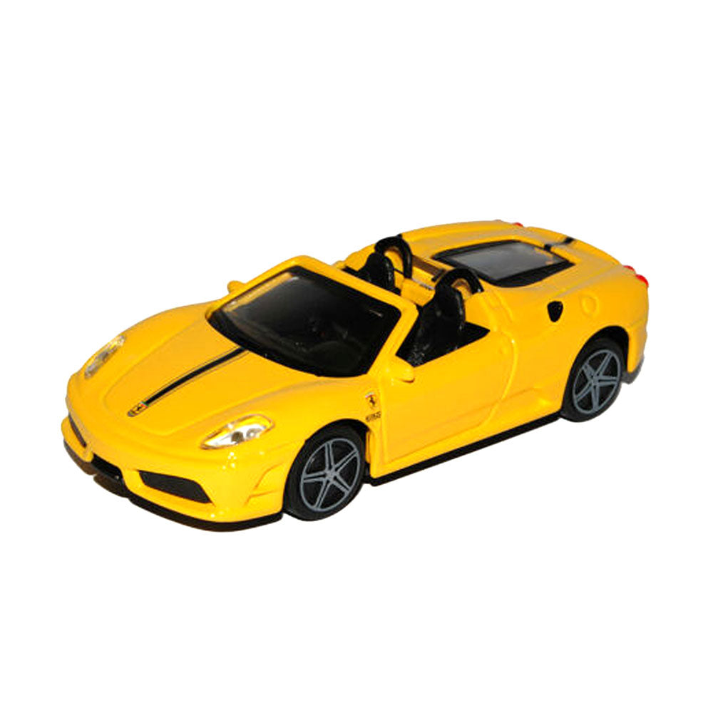 Bburago Licensed 1:43 Scale Race & Play Ferrari Scuderia Spider 16M Diecast Model Car Yellow