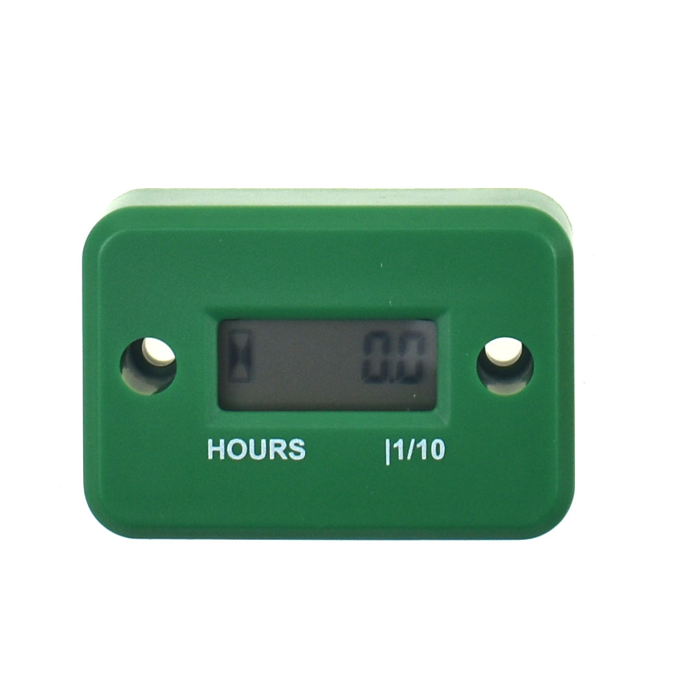 Waterproof Inductive Hour Meter Marine ATV Motorcycle Dirt Bike Ski Gas Engine Green