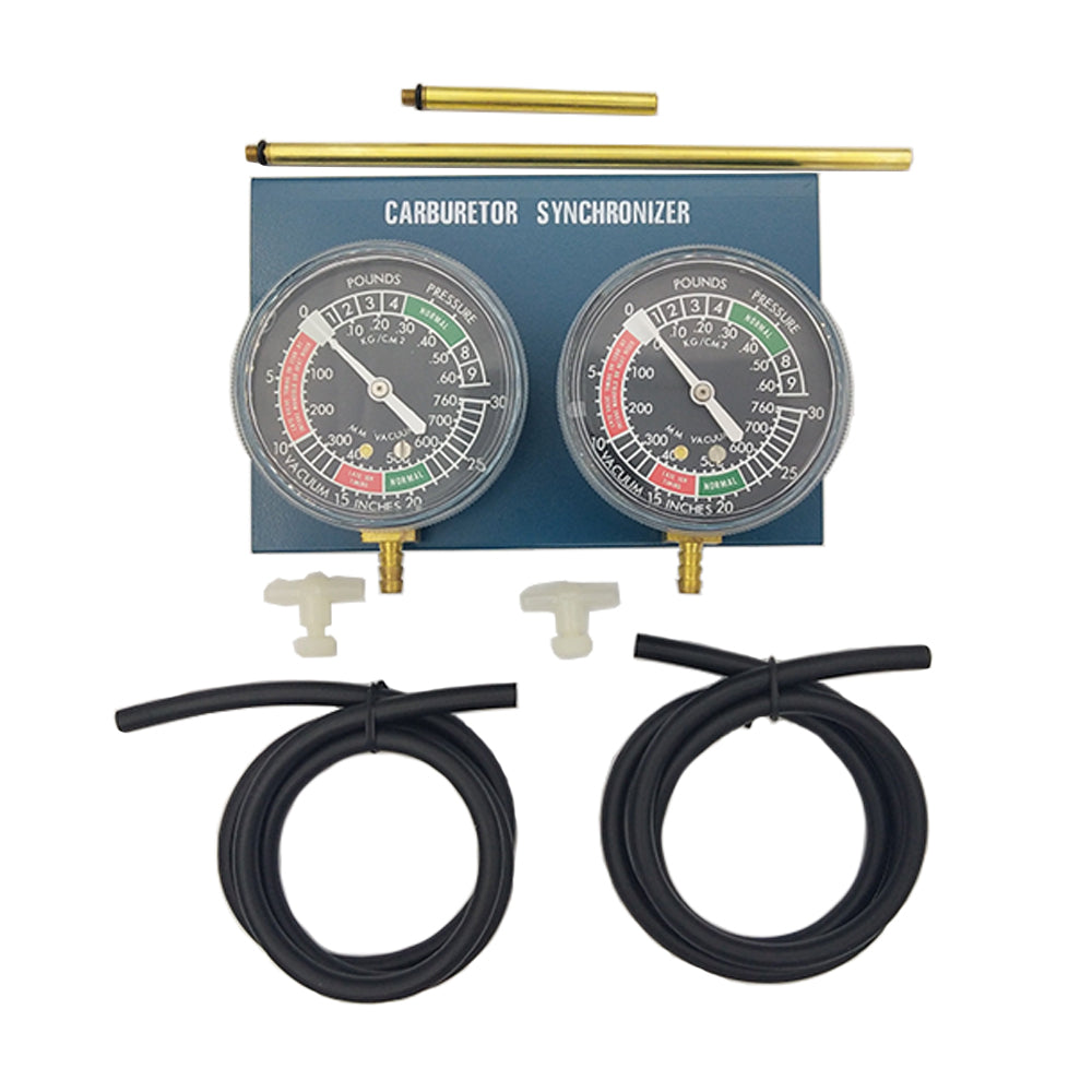 Motorcycle Carburetor Carb Synchronizer Vacuum Gauge Tool 2 Cylinder Models